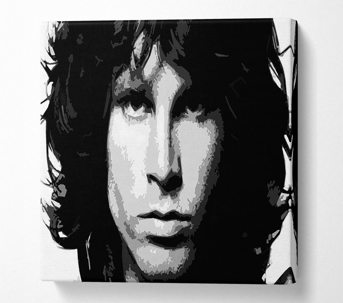  A Canvas Print of Jim Morrison Face B n W Canvas Wall Art