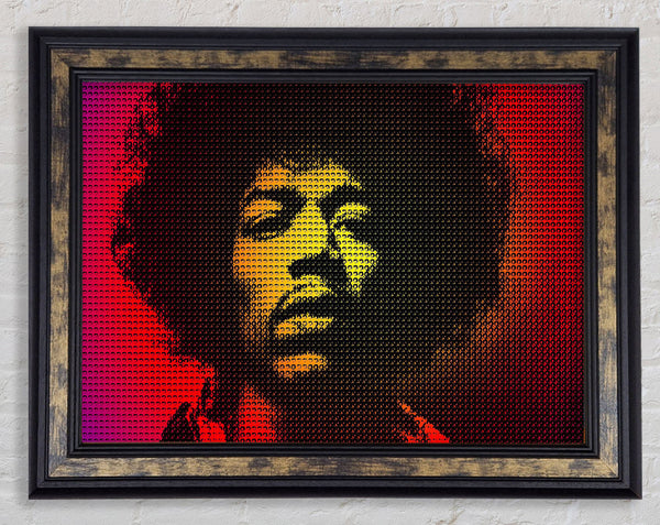 Jimi Hendrix Face Framed Print