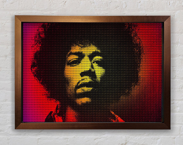 Jimi Hendrix Face Framed Print