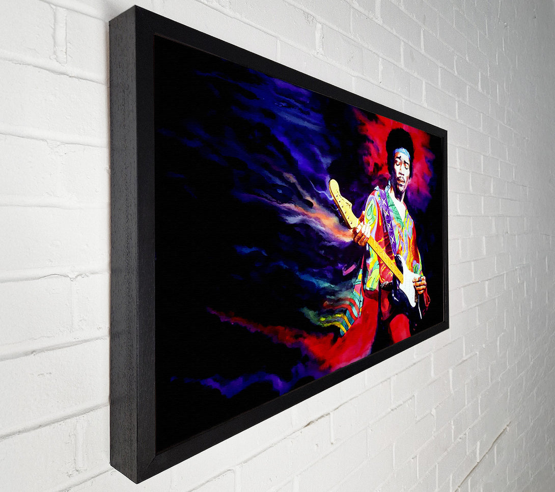  A Canvas Print of Jimi Hendrix Lightning Fast Canvas Wall Art