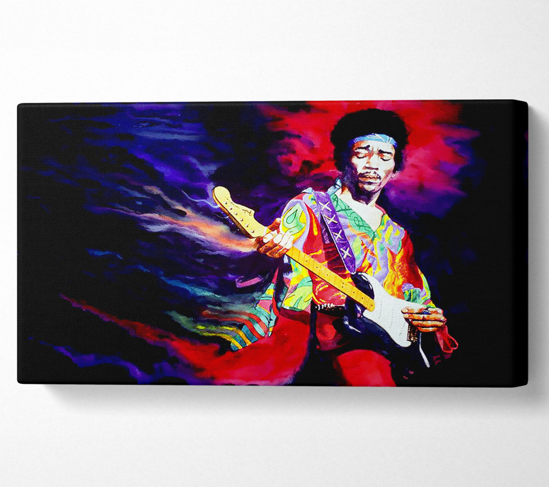  A Canvas Print of Jimi Hendrix Lightning Fast Canvas Wall Art