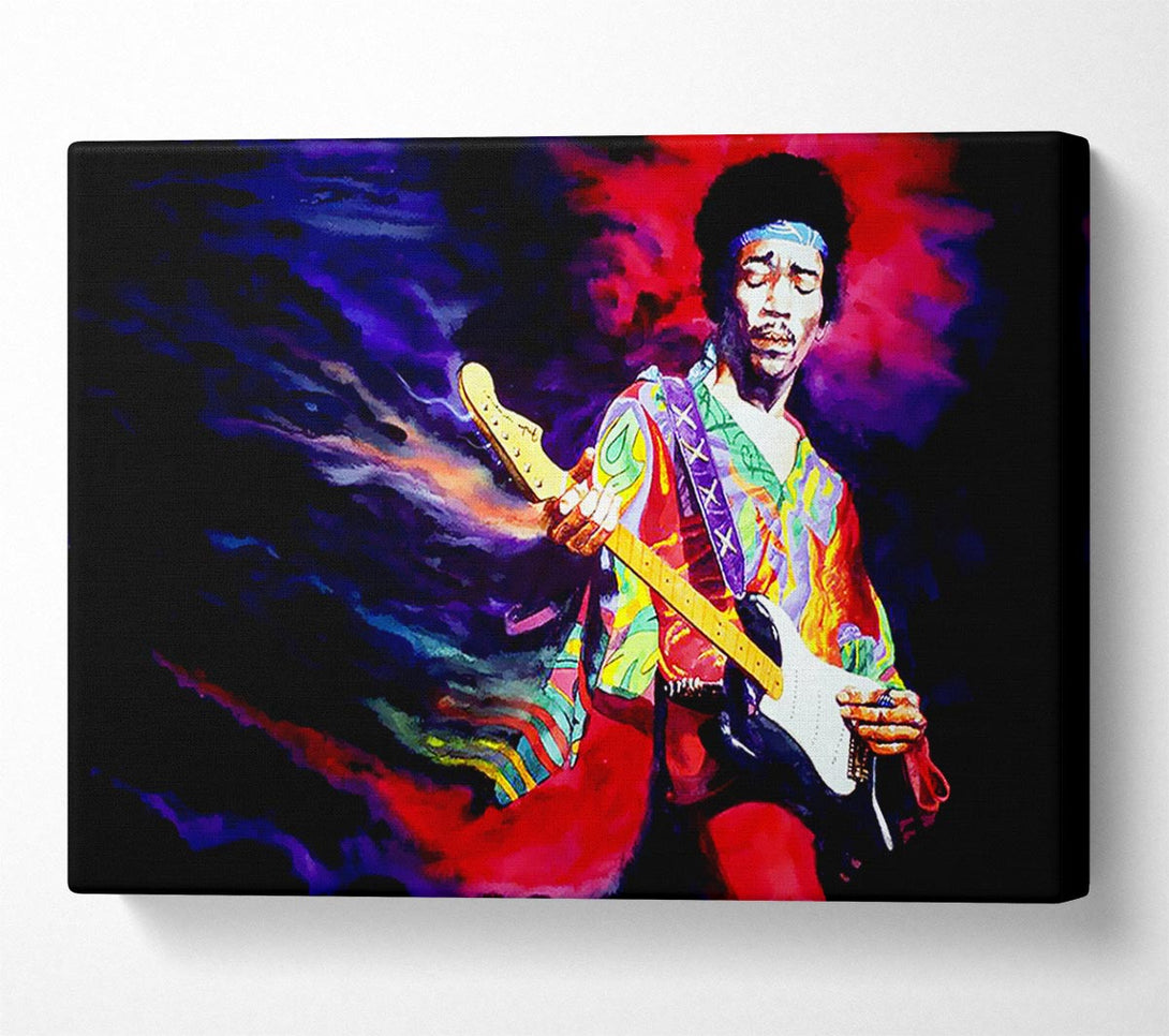  A Canvas Print of Jimi Hendrix Lightning Fast Canvas Wall Art