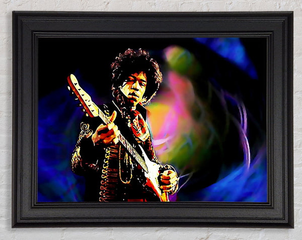Jimi Hendrix Energy Field Framed Print