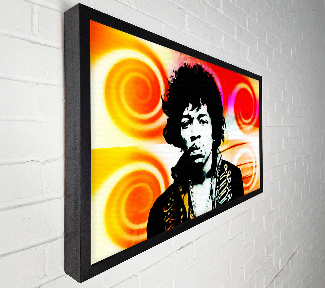  A Canvas Print of Jimi Hendrix Swirls Canvas Print