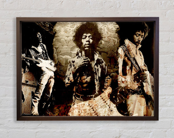 Jimi Hendrix Trio Framed Print