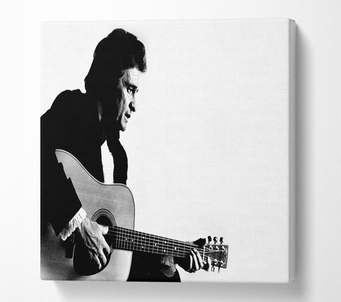  A Canvas Print of Johnny Cash Guitar Man Canvas Print