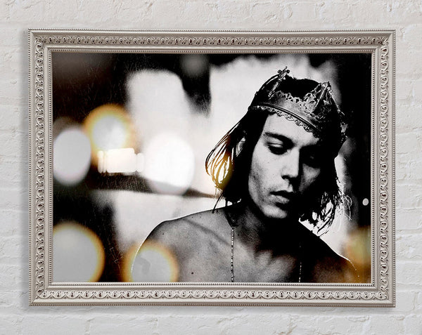 Johnny Depp Crown Framed Print