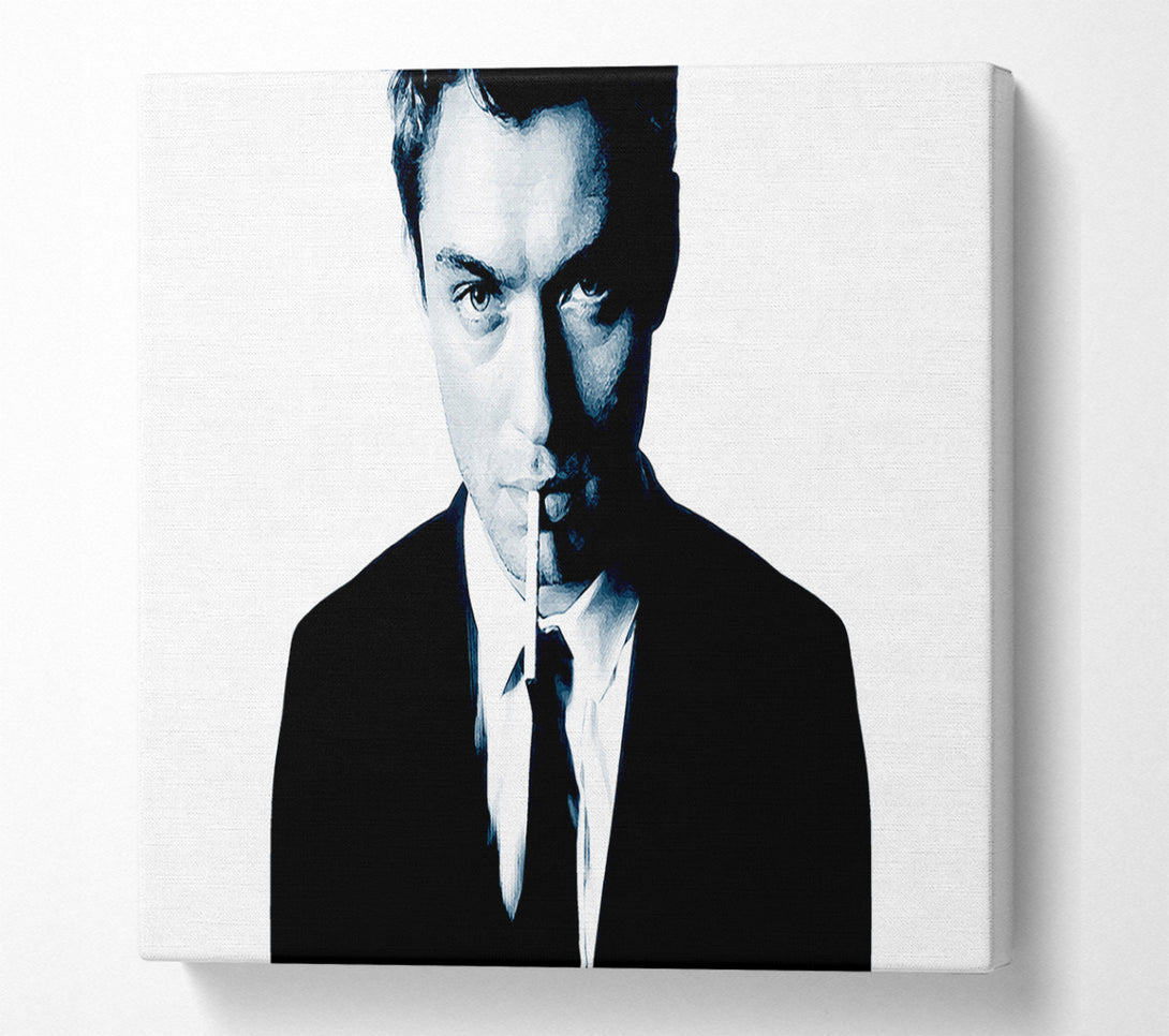  A Canvas Print of Jude Law Blue Canvas Art
