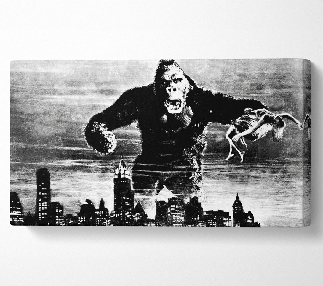  A Canvas Print of King Kong Retro Canvas Wall Art