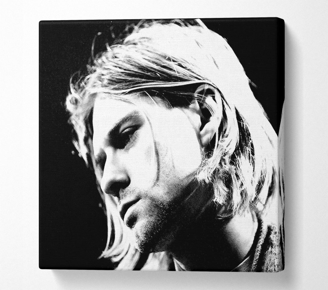  A Canvas Print of Kurt Cobain Face Canvas Wall Art