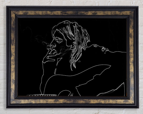 Kurt Cobain Exhale Framed Print
