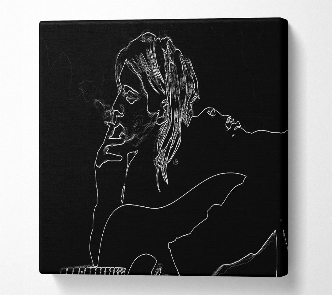  A Canvas Print of Kurt Cobain Exhale Canvas Print
