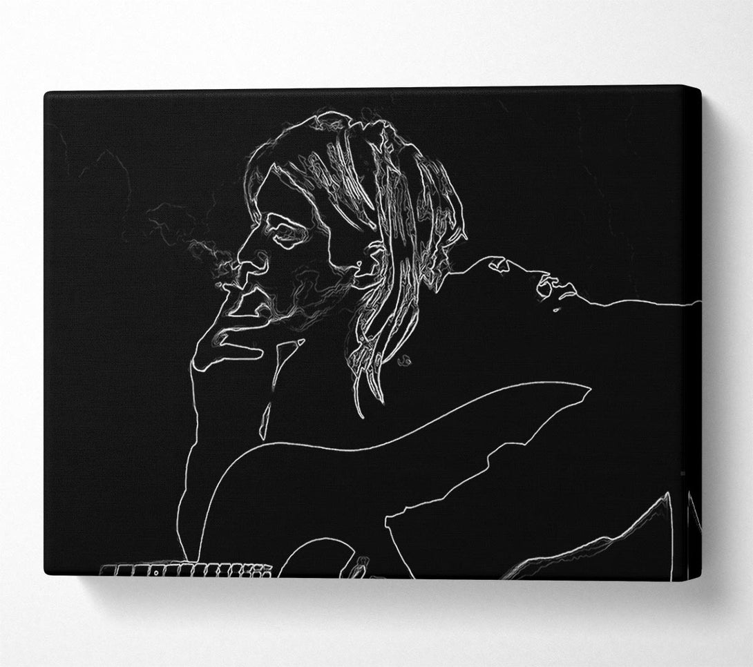  A Canvas Print of Kurt Cobain Exhale Canvas Print