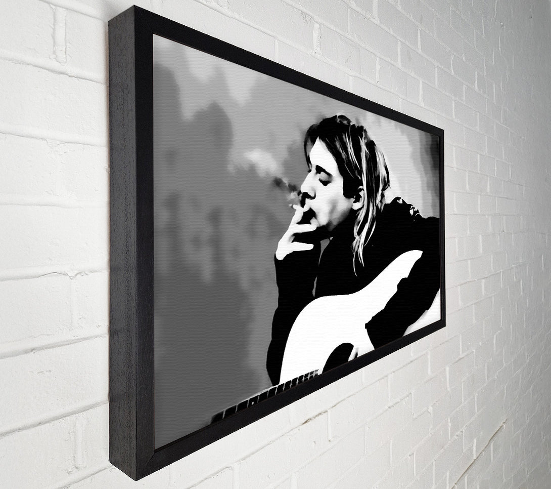  A Canvas Print of Kurt Cobain Guitar Smoke Canvas Wall Art