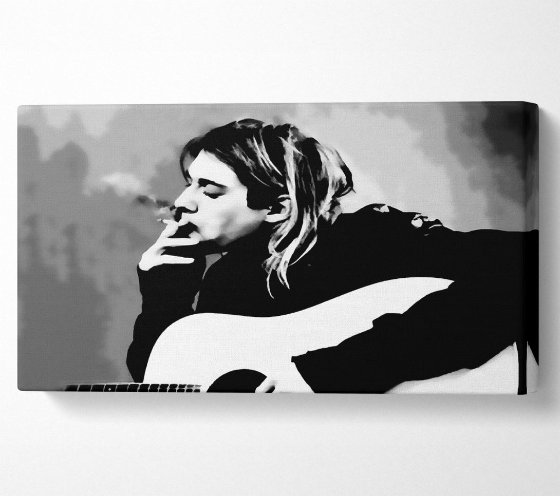  A Canvas Print of Kurt Cobain Guitar Smoke Canvas Wall Art