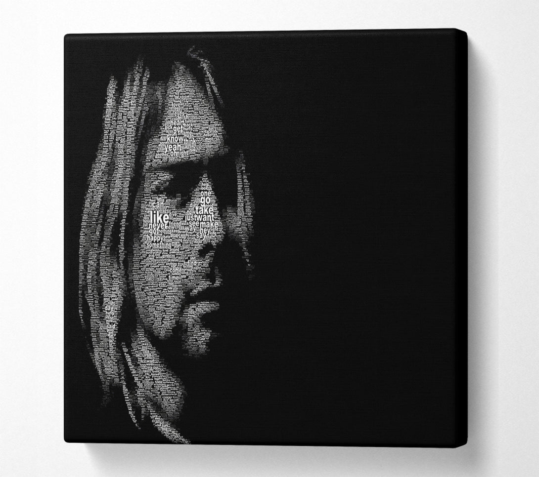  A Canvas Print of Kurt Cobain Portrait Canvas Art