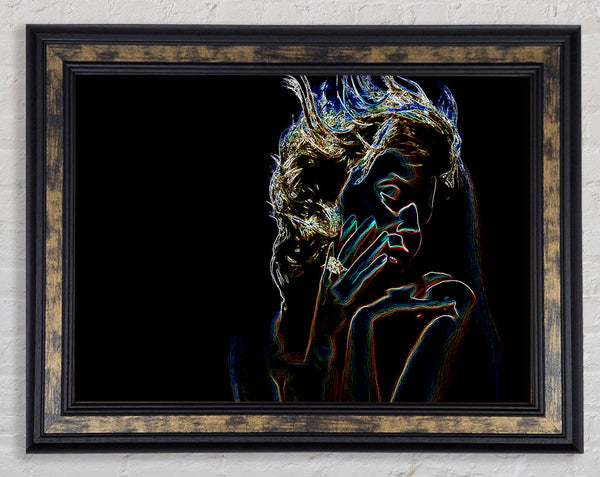 Kylie Minogue Psychedelic Framed Print