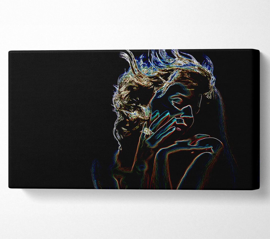  A Canvas Print of Kylie Minogue Psychedelic Canvas Print