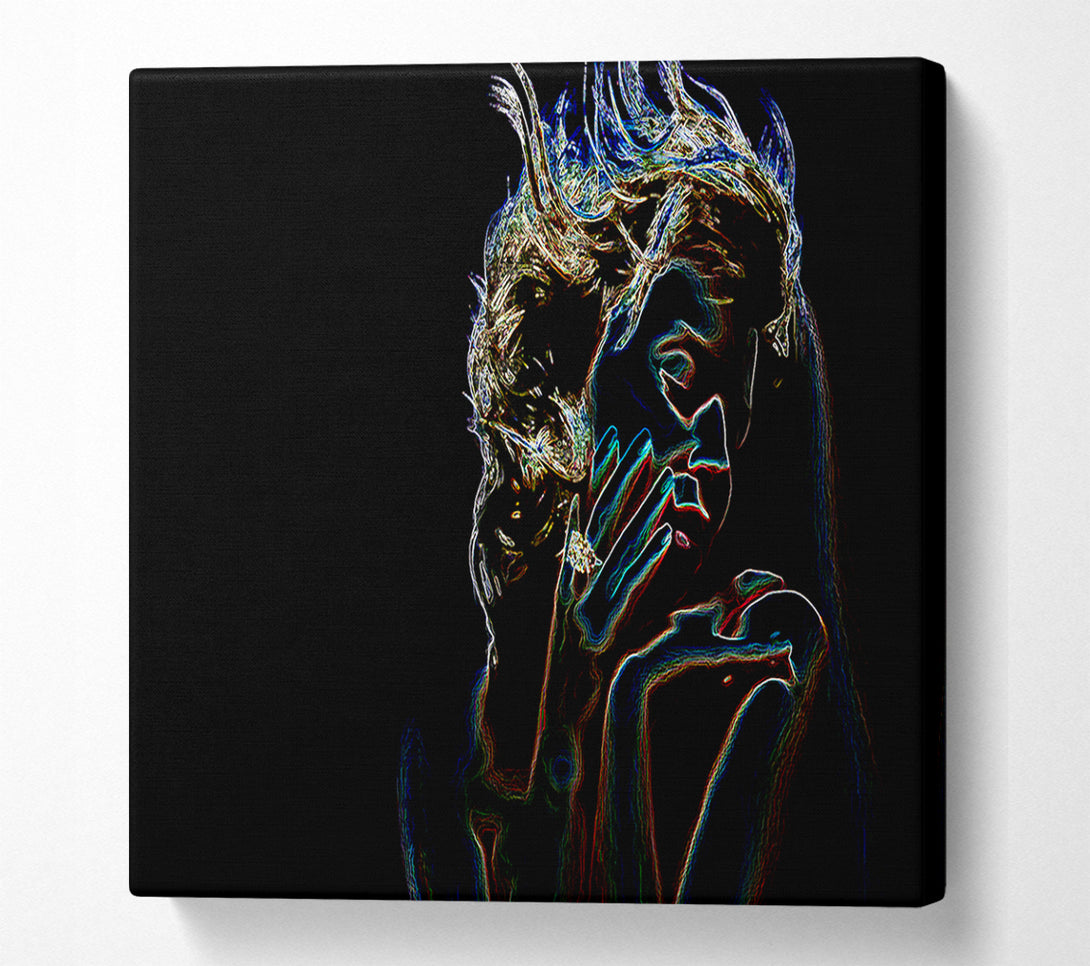  A Canvas Print of Kylie Minogue Psychedelic Canvas Print