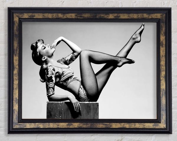 Kylie Minogue Legs B n W Framed Print