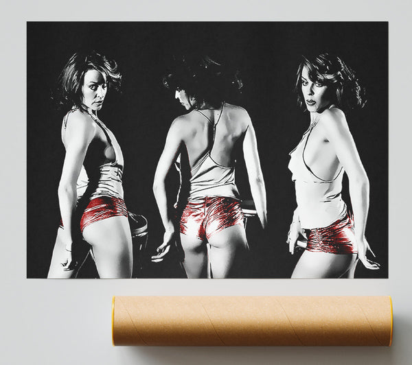 Kylie Minogue Red Hot Pants Giclee Print