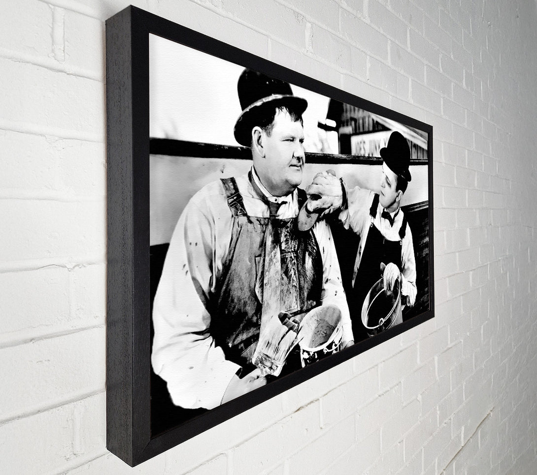  A Canvas Print of Laurel n Hardy Towed In The Hole Canvas Print