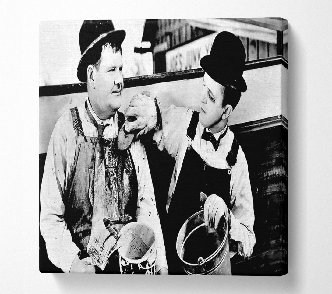  A Canvas Print of Laurel n Hardy Towed In The Hole Canvas Print