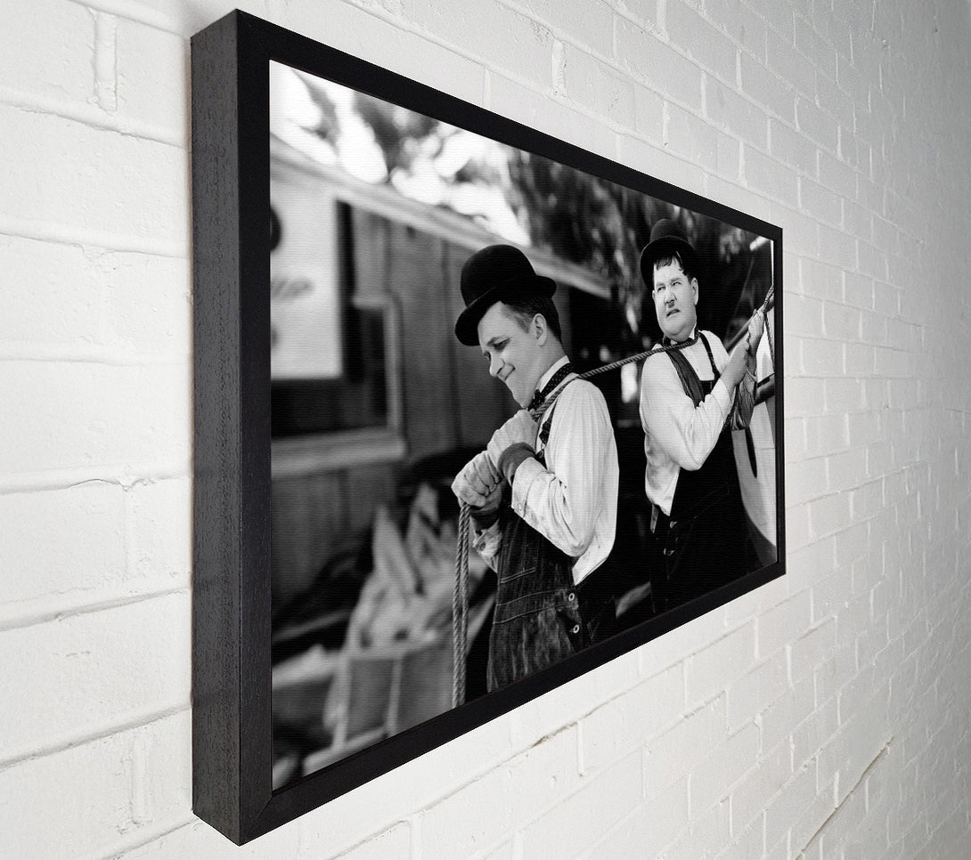  A Canvas Print of Laurel And Hardy Heave Canvas Wall Art