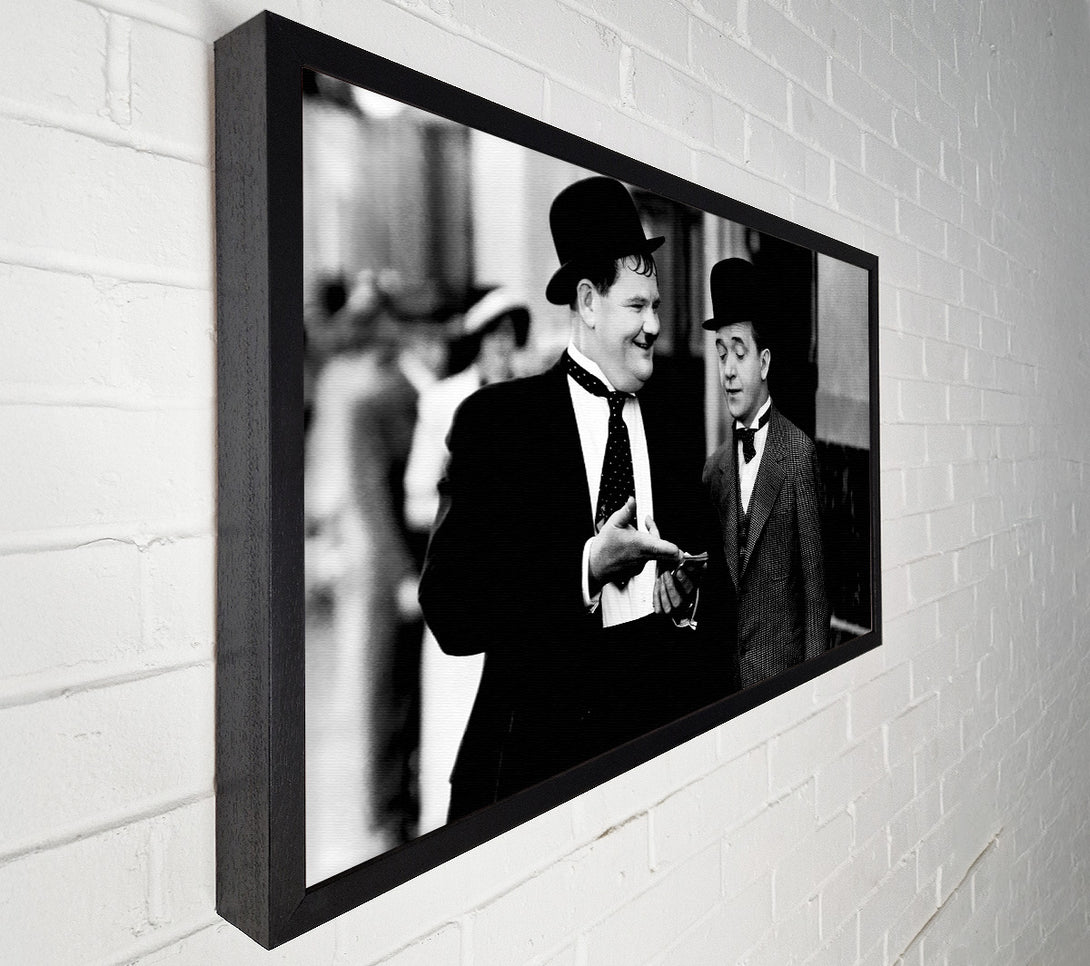  A Canvas Print of Laurel And Hardy Money Canvas Art