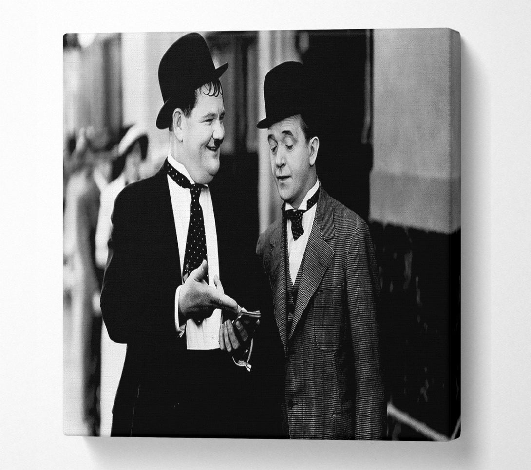  A Canvas Print of Laurel And Hardy Money Canvas Art
