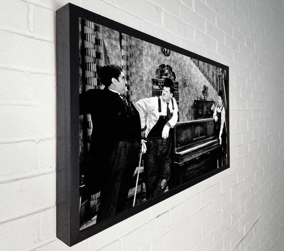  A Canvas Print of Laurel And Hardy Piano Break Canvas Art