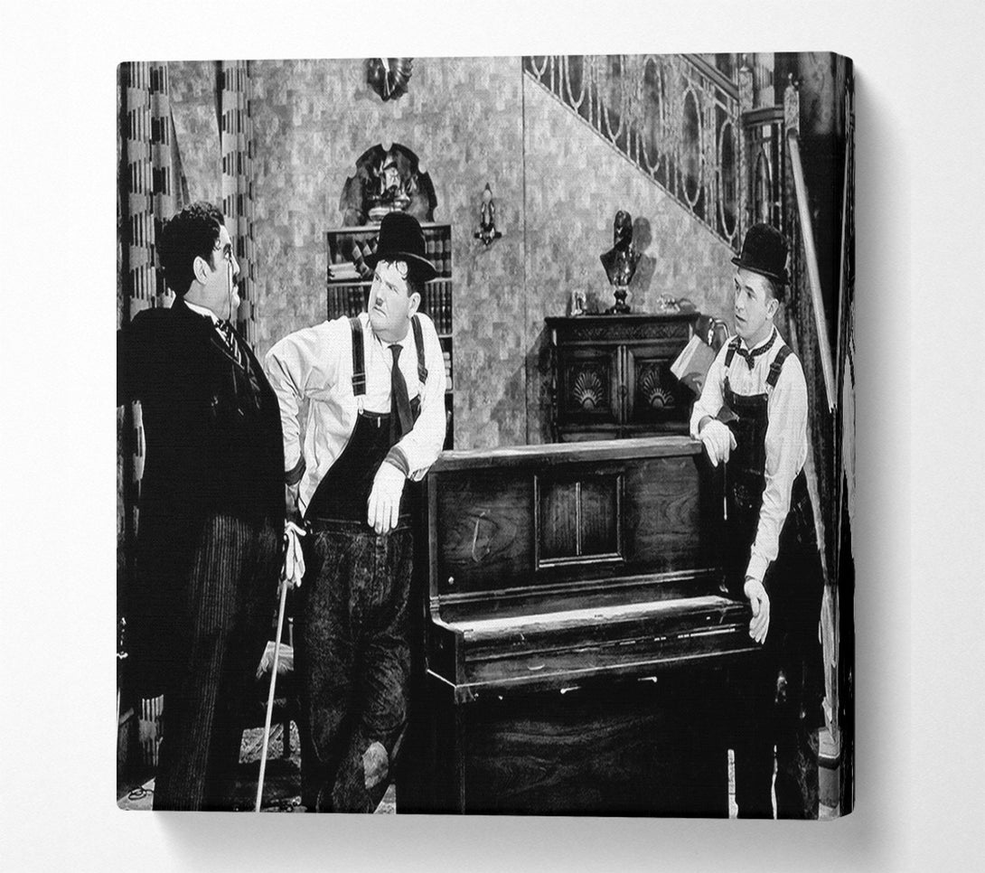  A Canvas Print of Laurel And Hardy Piano Break Canvas Art