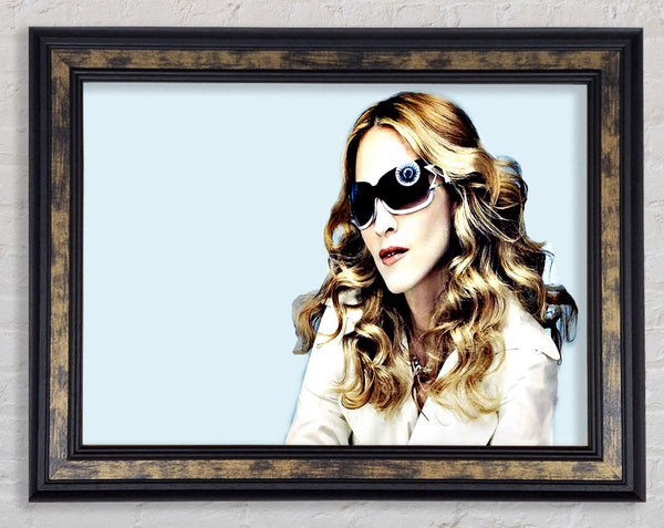 Madonna Baby Blue Framed Print