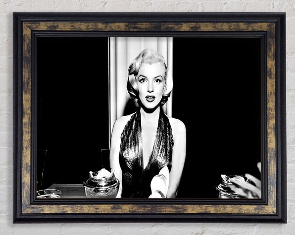Marilyn Monroe Dinner Table Framed Print