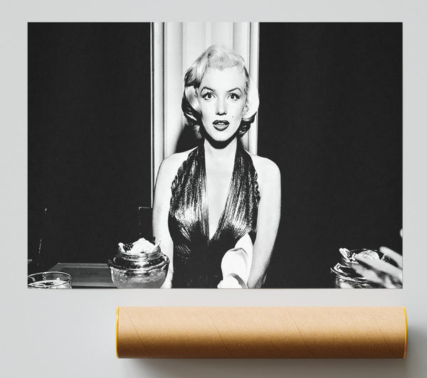 Marilyn Monroe Dinner Table Giclee Print