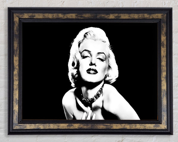 Marilyn Monroe Glamour B n W Framed Print