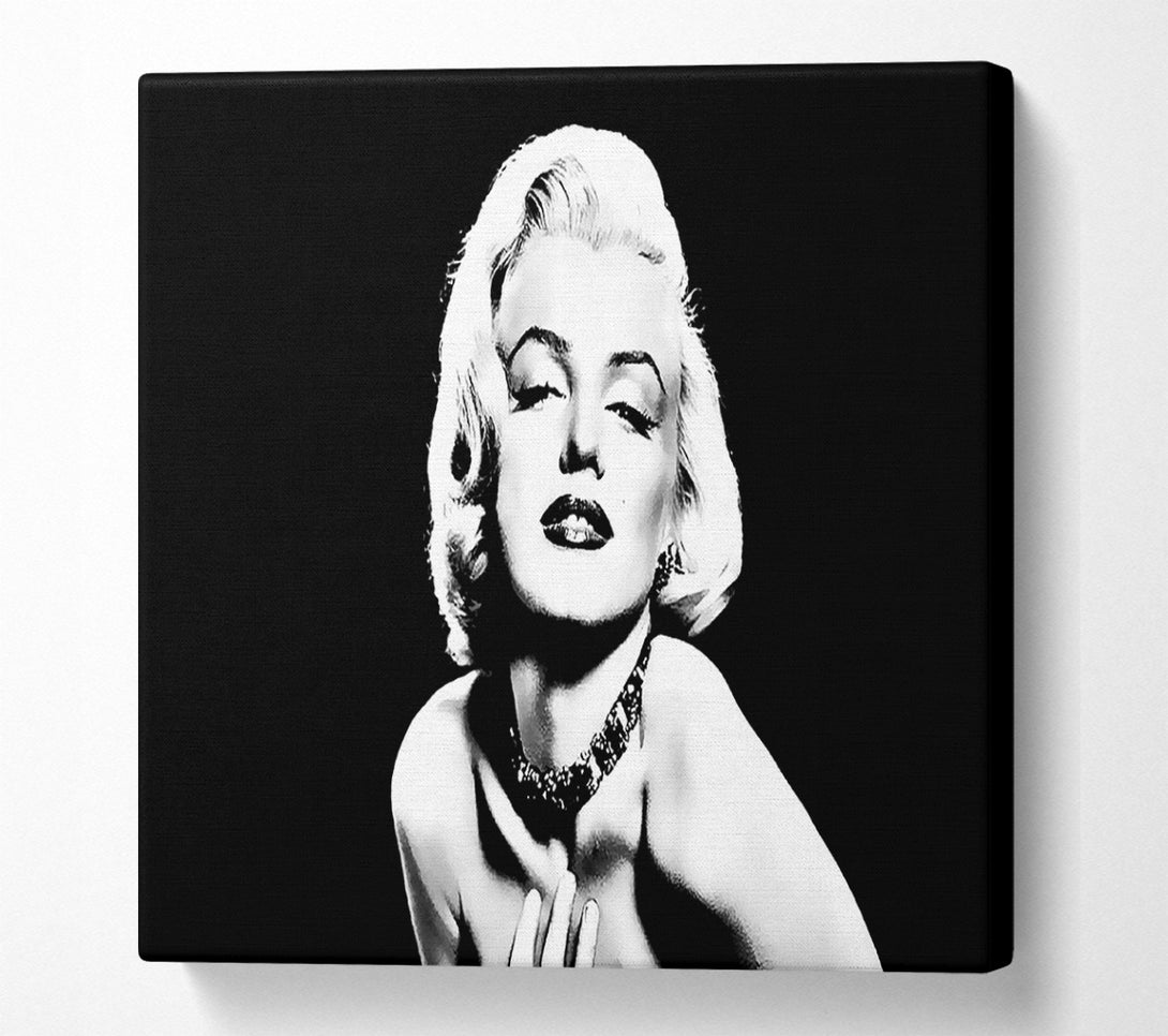  A Canvas Print of Marilyn Monroe Glamour B n W Canvas Art