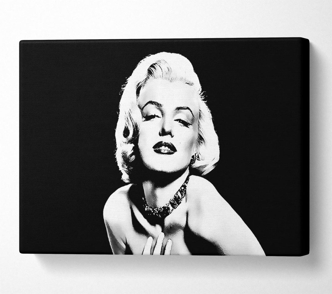  A Canvas Print of Marilyn Monroe Glamour B n W Canvas Art