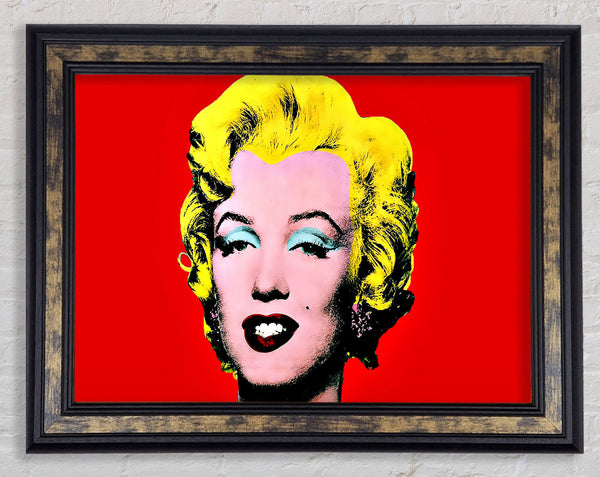 Marilyn Monroe Red Framed Print