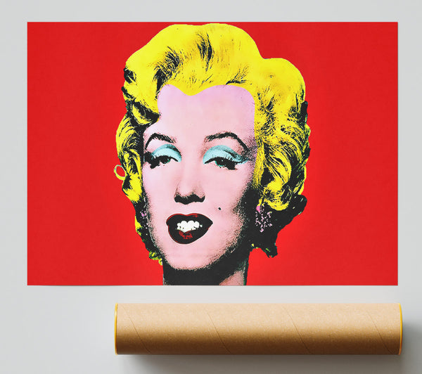Marilyn Monroe Red Poster