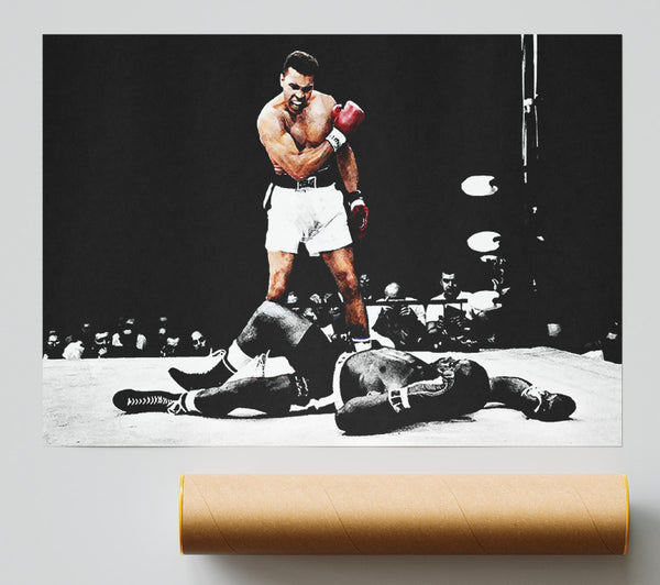 Muhammad Ali Knock Down Giclee Print