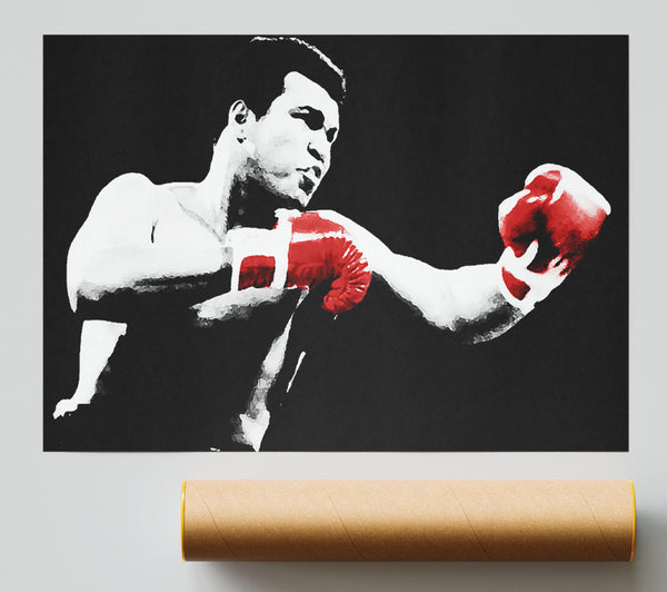 Muhammad Ali Red Boxing Gloves Print