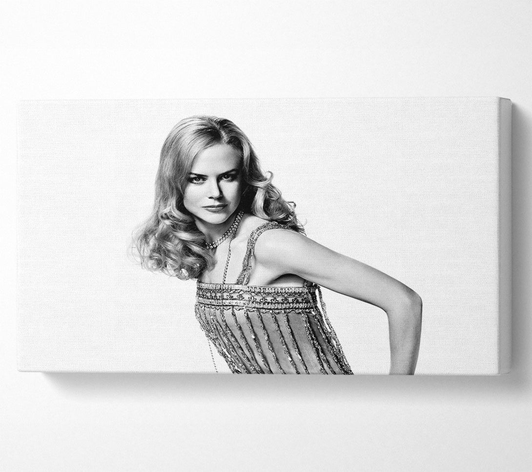  A Canvas Print of Nicole Kidman B n W Canvas Print