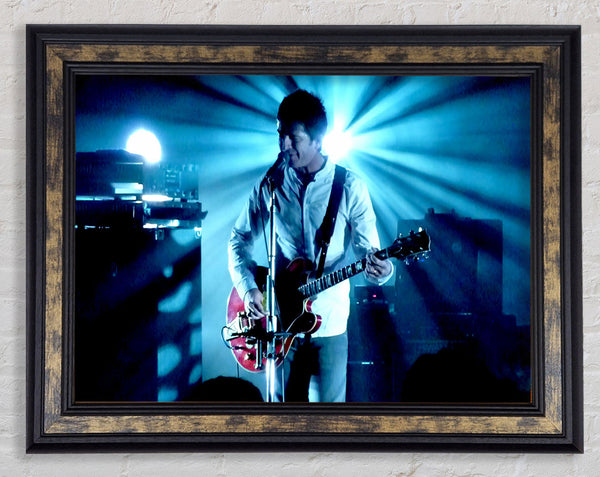 Noel Gallagher Blue Light Framed Print