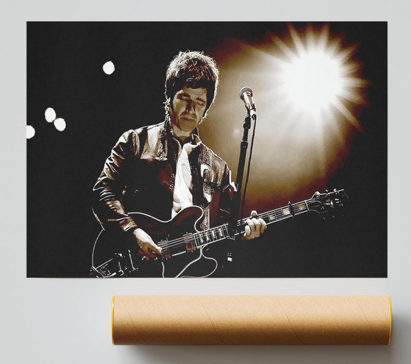 Noel Gallagher Oasis Sepia Giclee Print