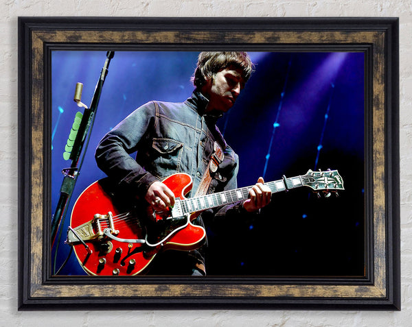 Noel Gallagher Playing Guitar Framed Print