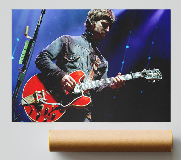 Noel Gallagher Playing Guitar Print