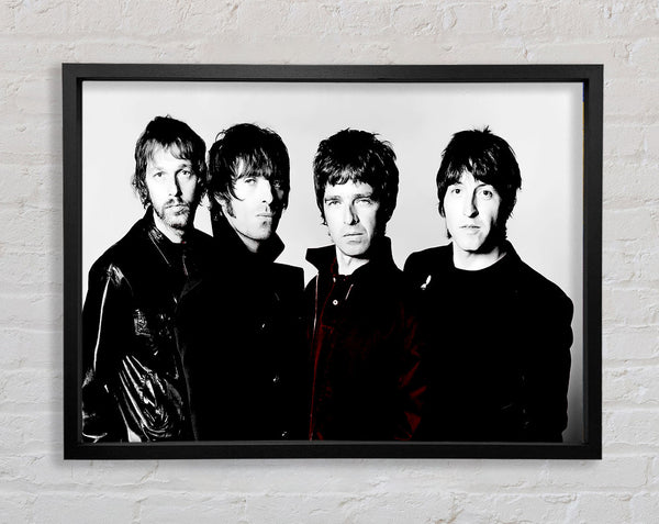 Oasis Noel Red B n W Framed Print