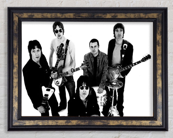 Oasis With There Instruments Framed Print