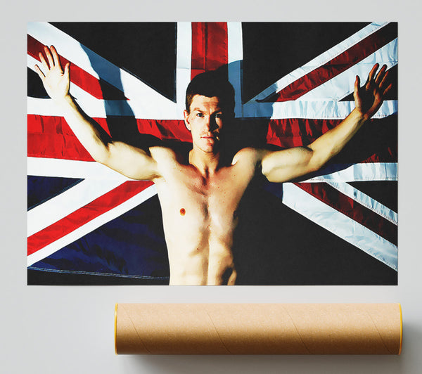 Ricky Hatton British Flag Print
